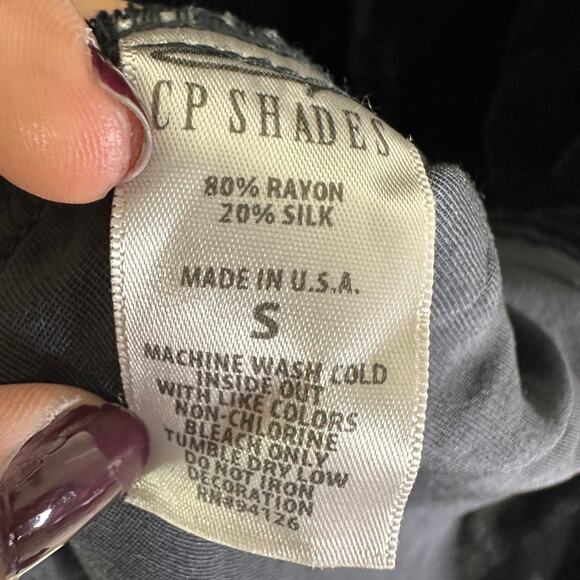 Free People X CP Shades Black Velvet Bridget Long Sleeve Mini Dress Size Small - Picture 4 of 9